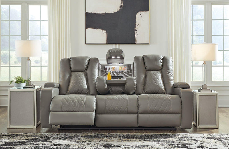 Mancin Reclining Sofa with Drop Down Table image