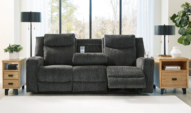 Martinglenn Reclining Sofa with Drop Down Table image