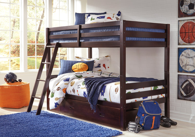 Halanton Twin over Twin Bunk Bed with Ladder